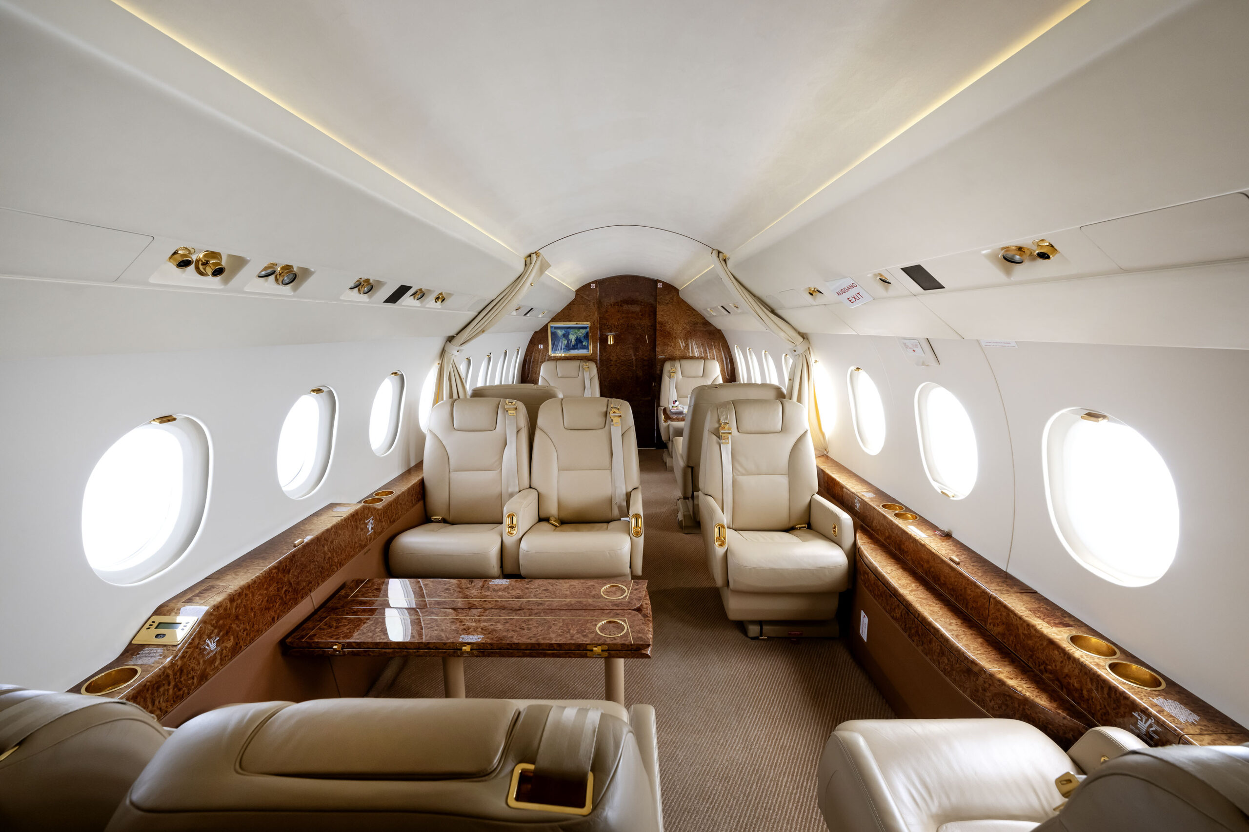 Dassault Falcon 2000EX EASy for sale — forward cabin view